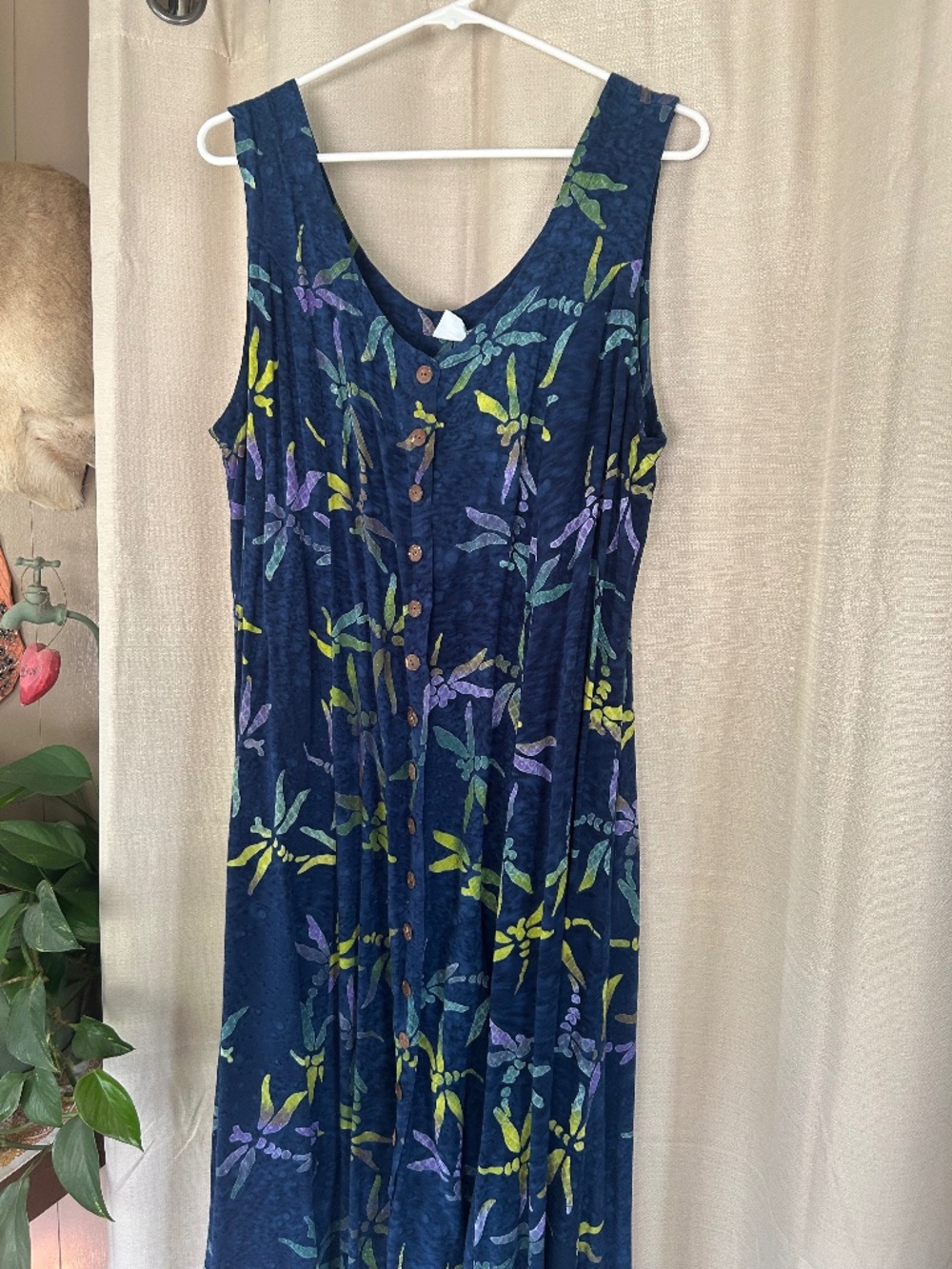 Peaceful People sleeveless dress 1X dragon fly